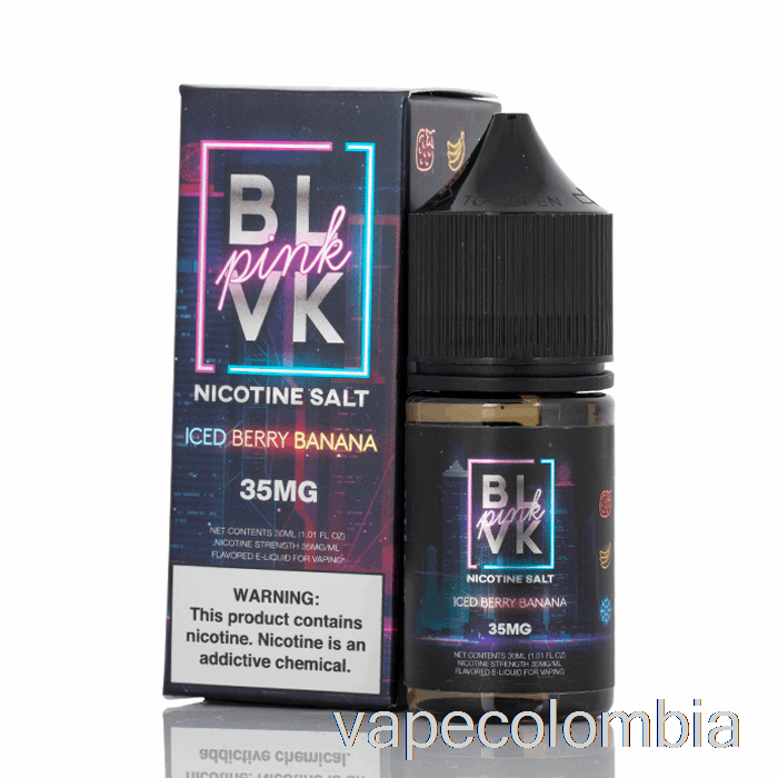 Kit Completo De Vapeo Con Sal De Plátano Y Bayas Heladas - Serie Rosa Blvk - Blvk - 30ml 35mg